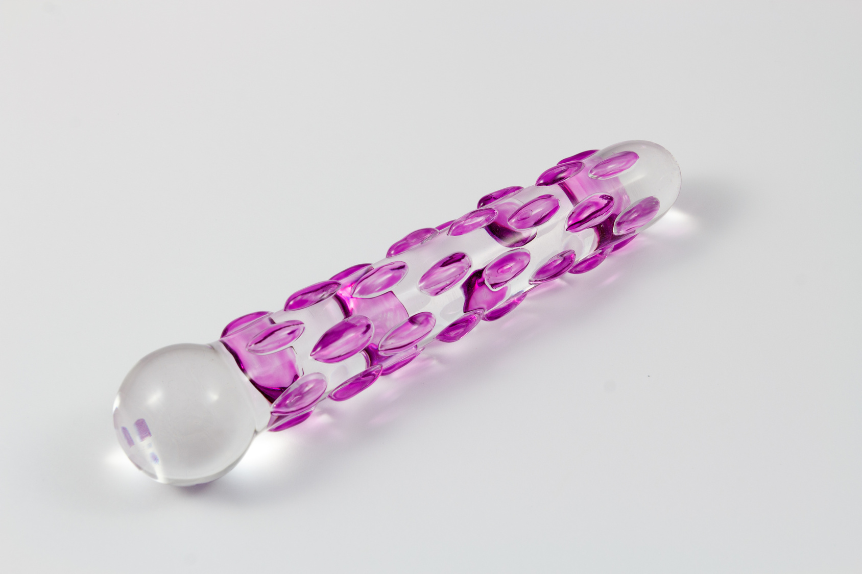 Sex Toy – Dildo aus Glas mit pinken Noppen