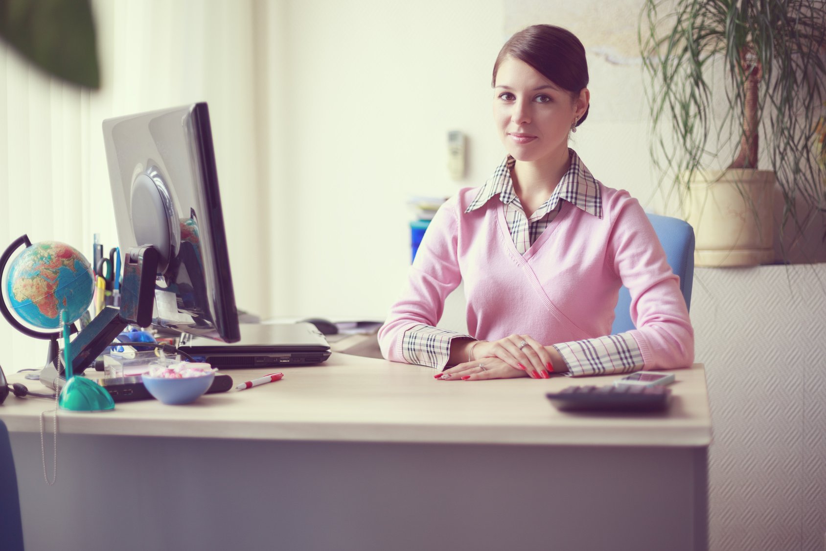 Business woman in her office