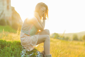 Blondynka – zachód słońca