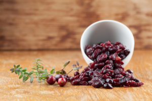 Fresh and dried cranberries