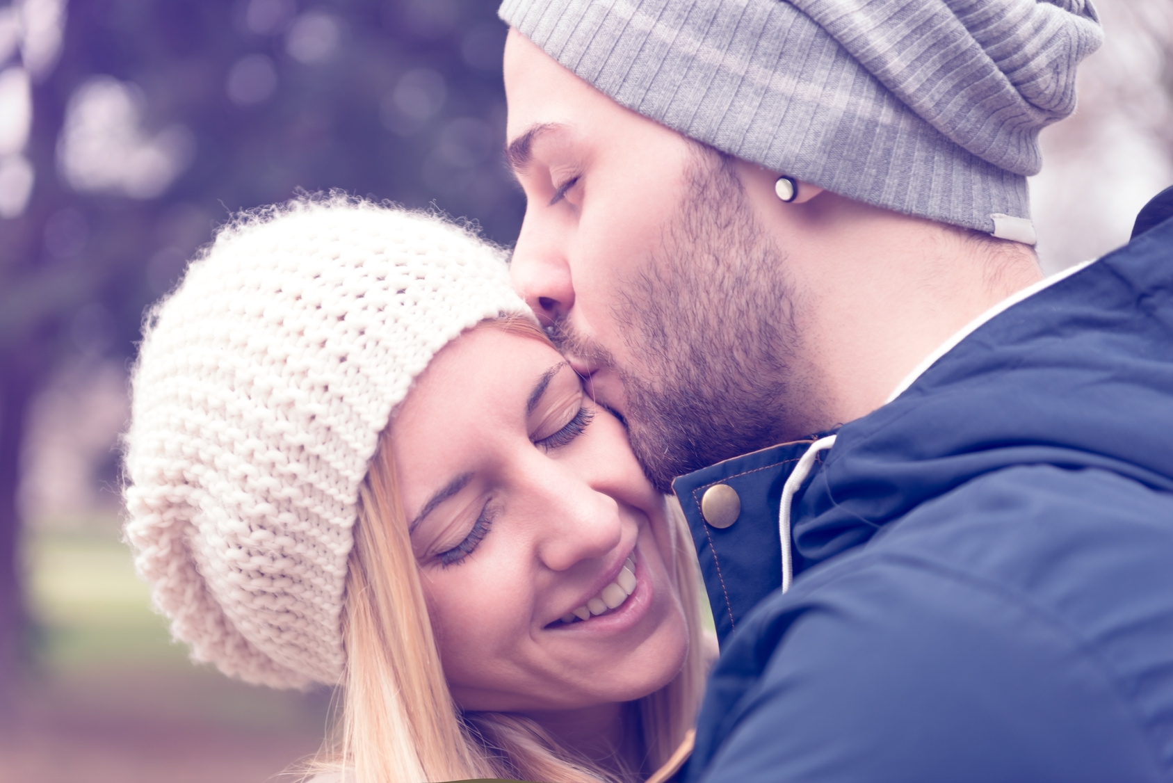 Kissing Young couple