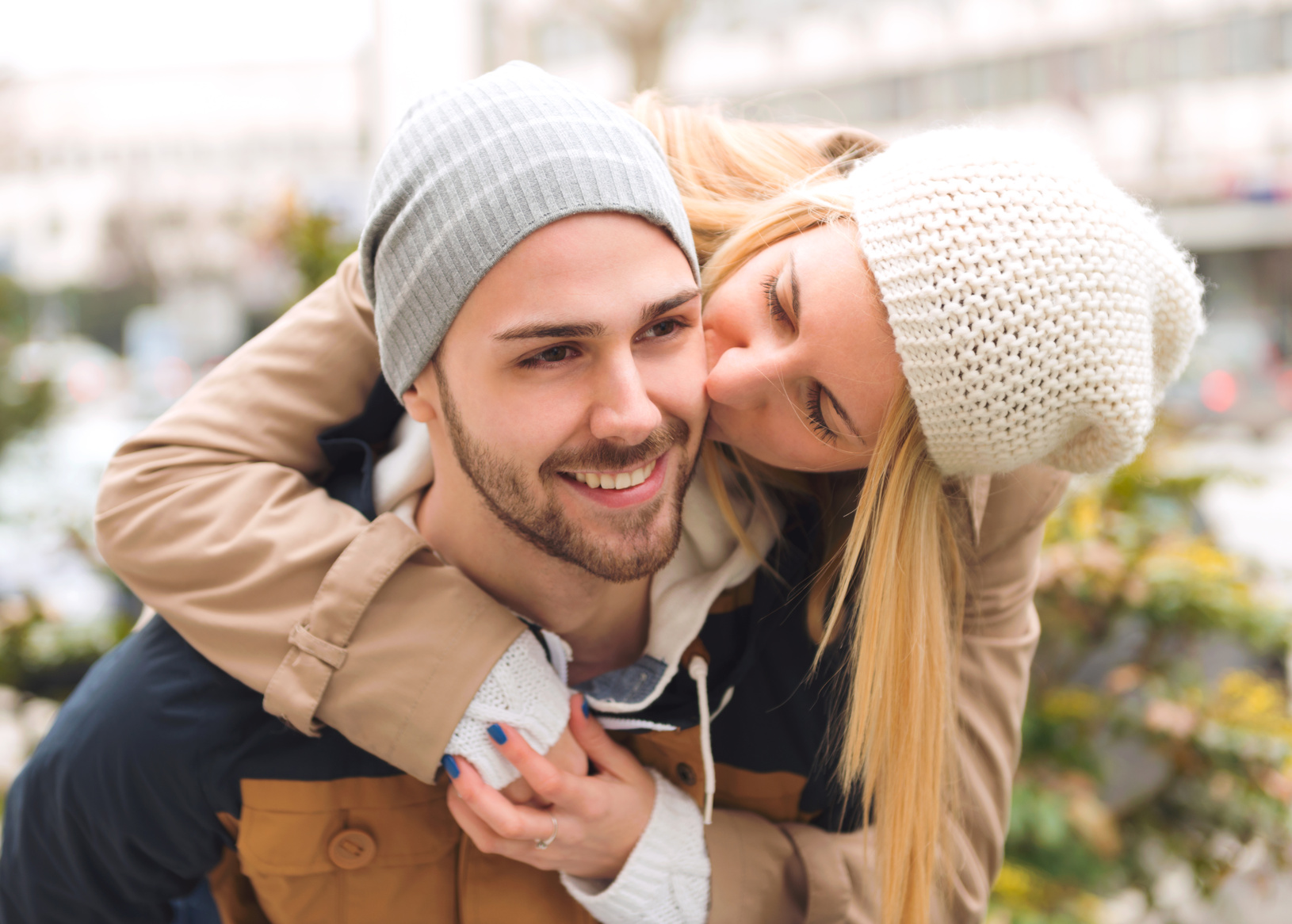 Kissing Young couple