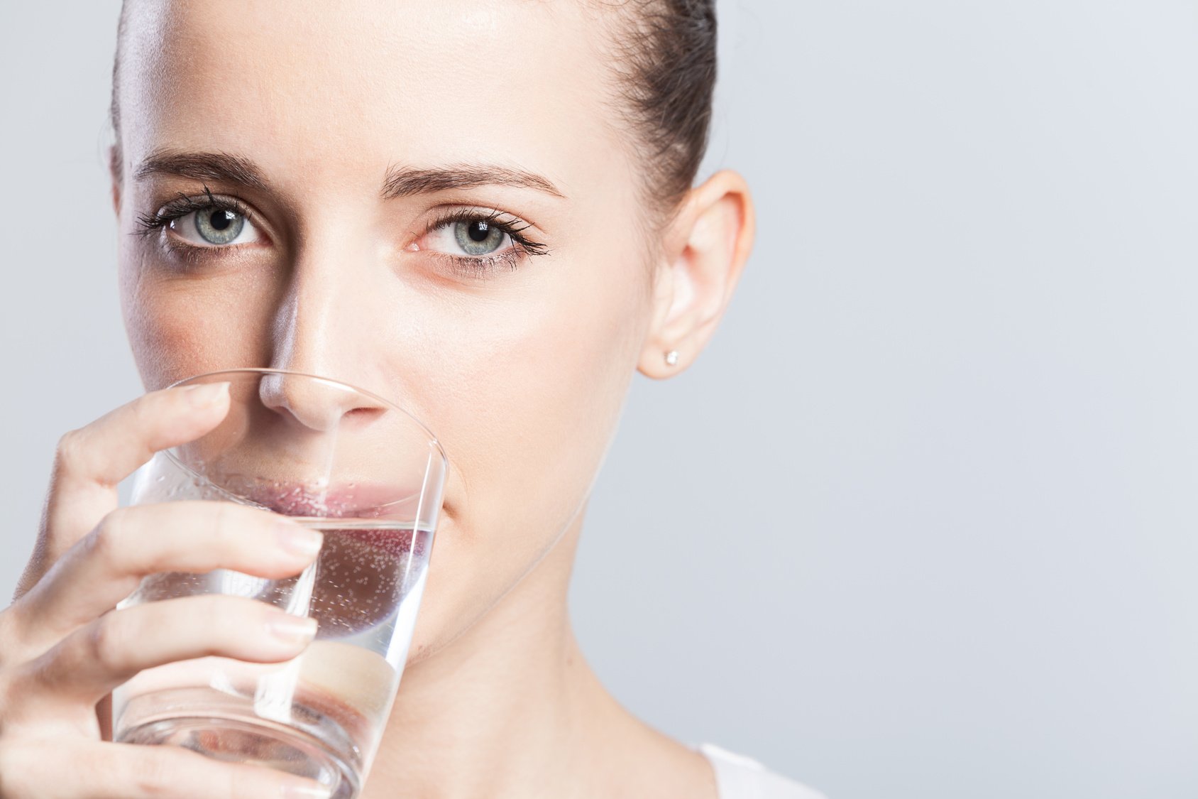 Woman drinking water