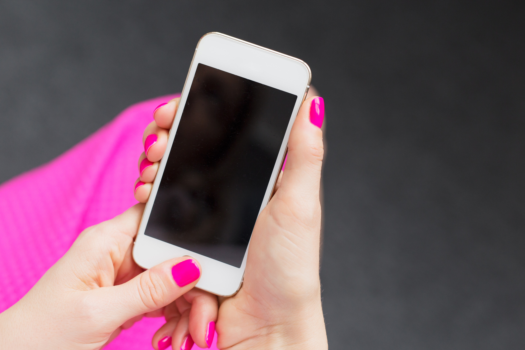 Woman holding mobile phone