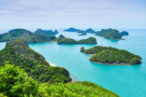 On the top of view point on Vua Ta Lub Island (Moo Koh Ang Tong