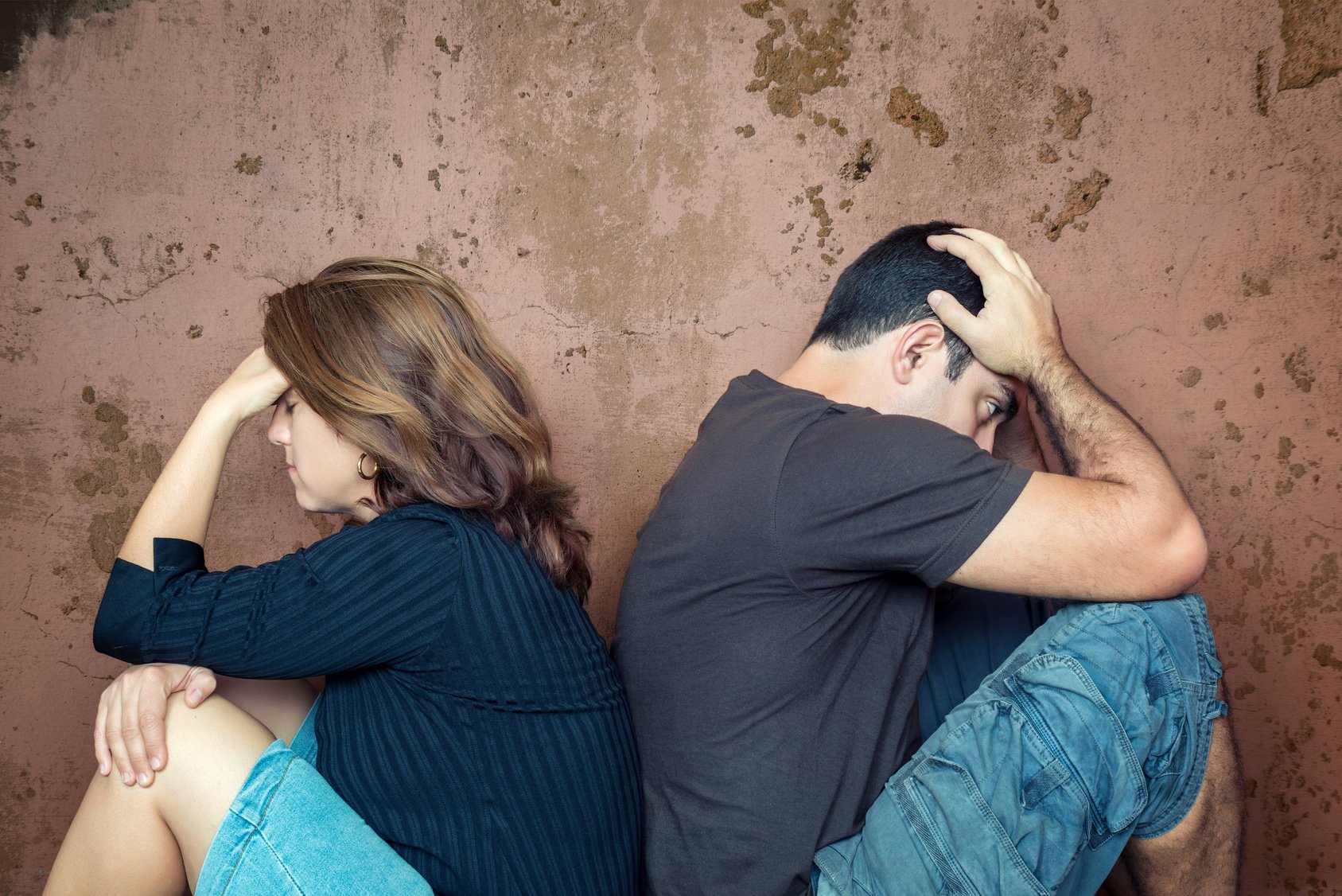 Divorce,problems – Young couple angry at each other