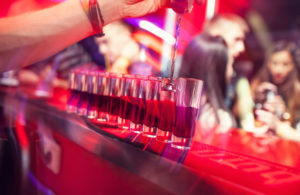 Barman making cocktail
