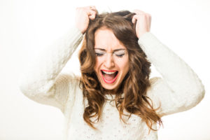 screaming woman portrait