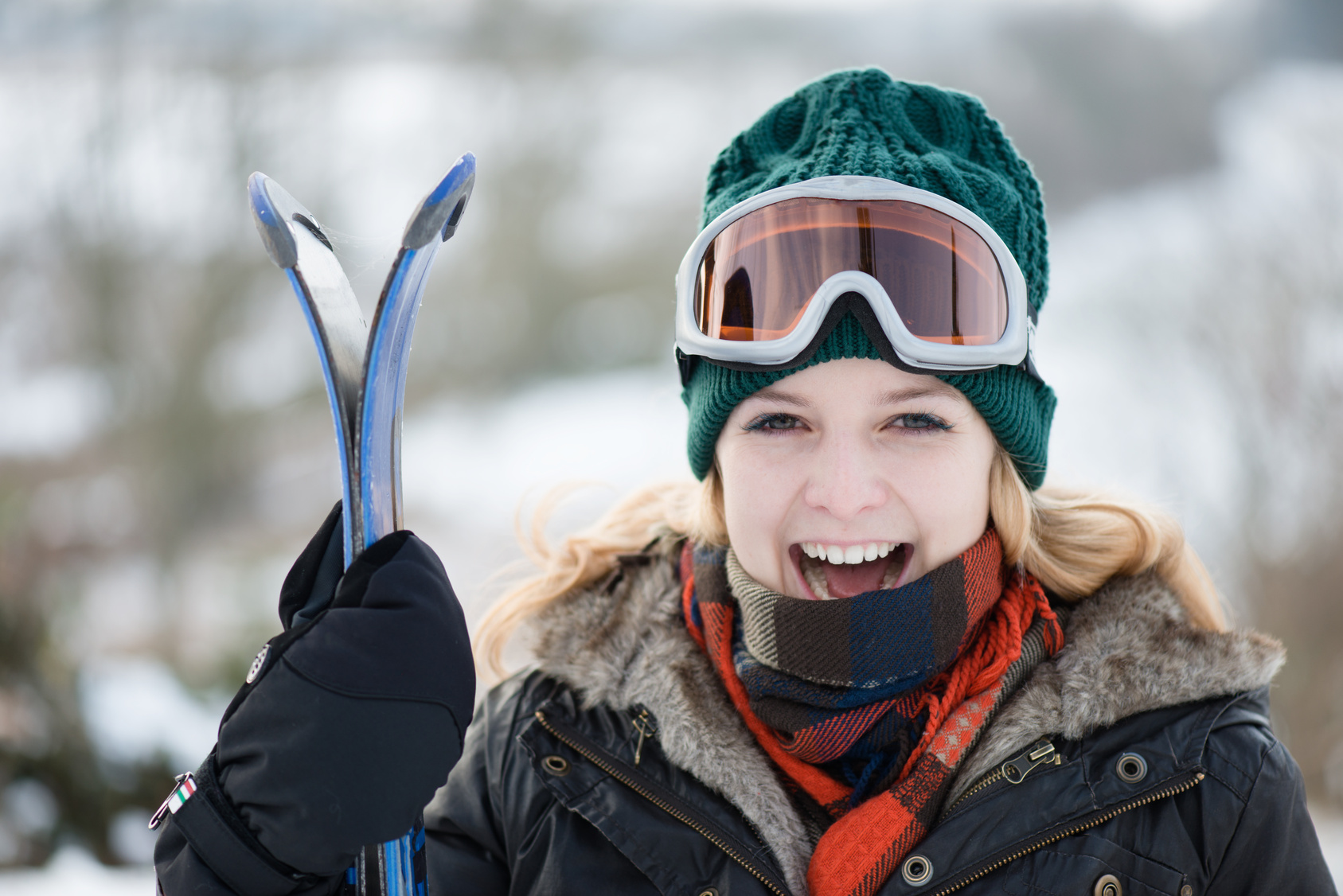 Young woman On Ski Vacation