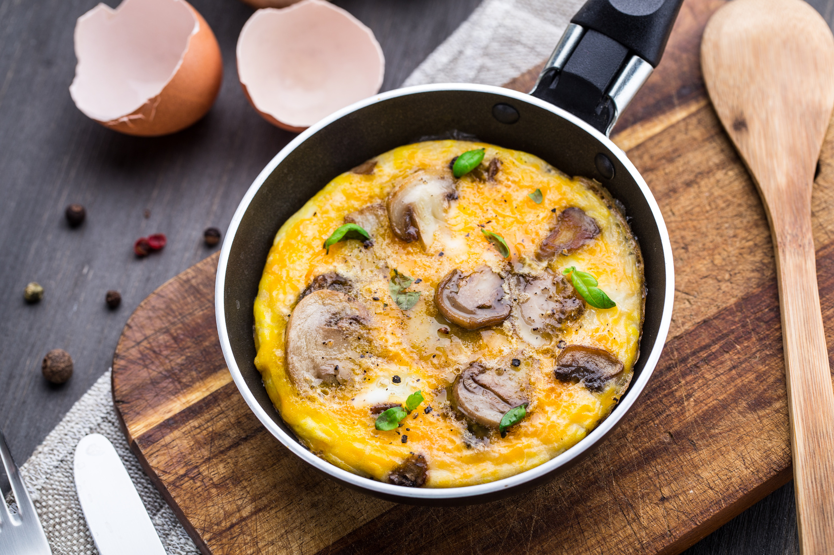 Omelette with mushrooms