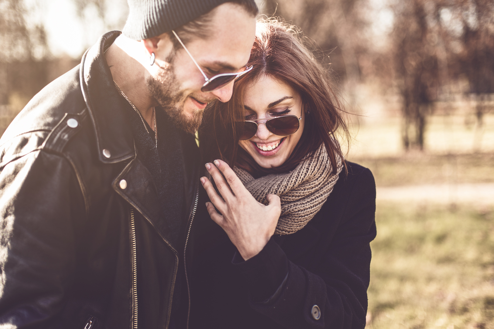 portrait of young stylish couple