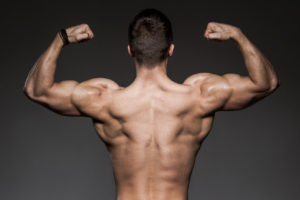 Fitness. Strong man with beautiful, sexy body