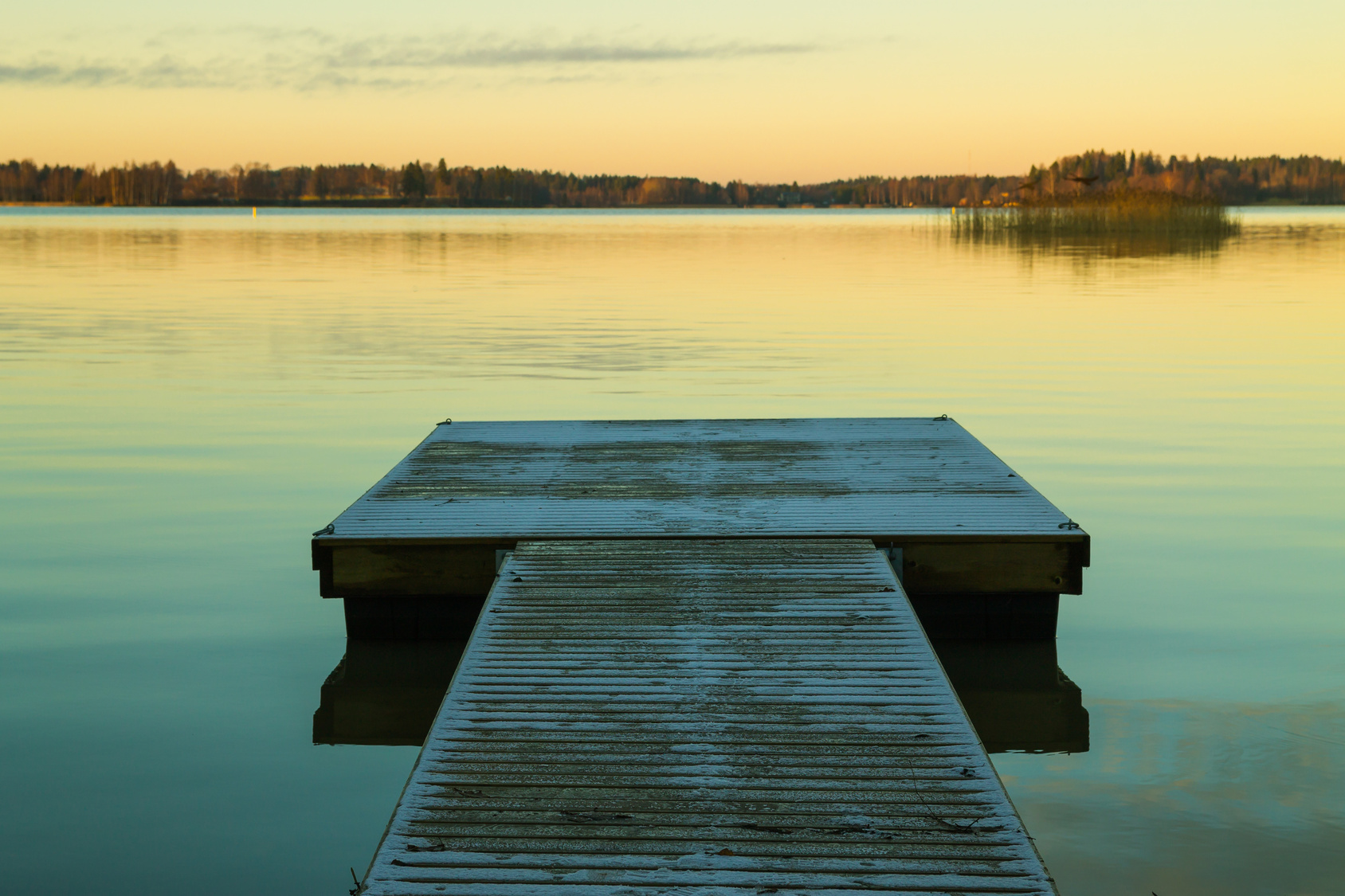 Pier in the golden sunset