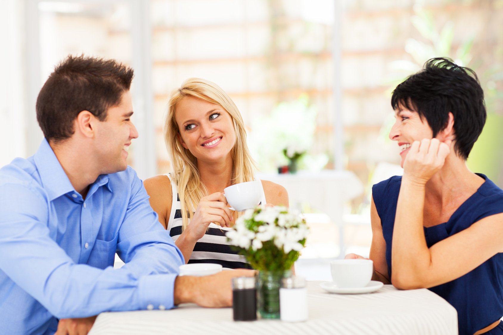 young man meeting mother in law