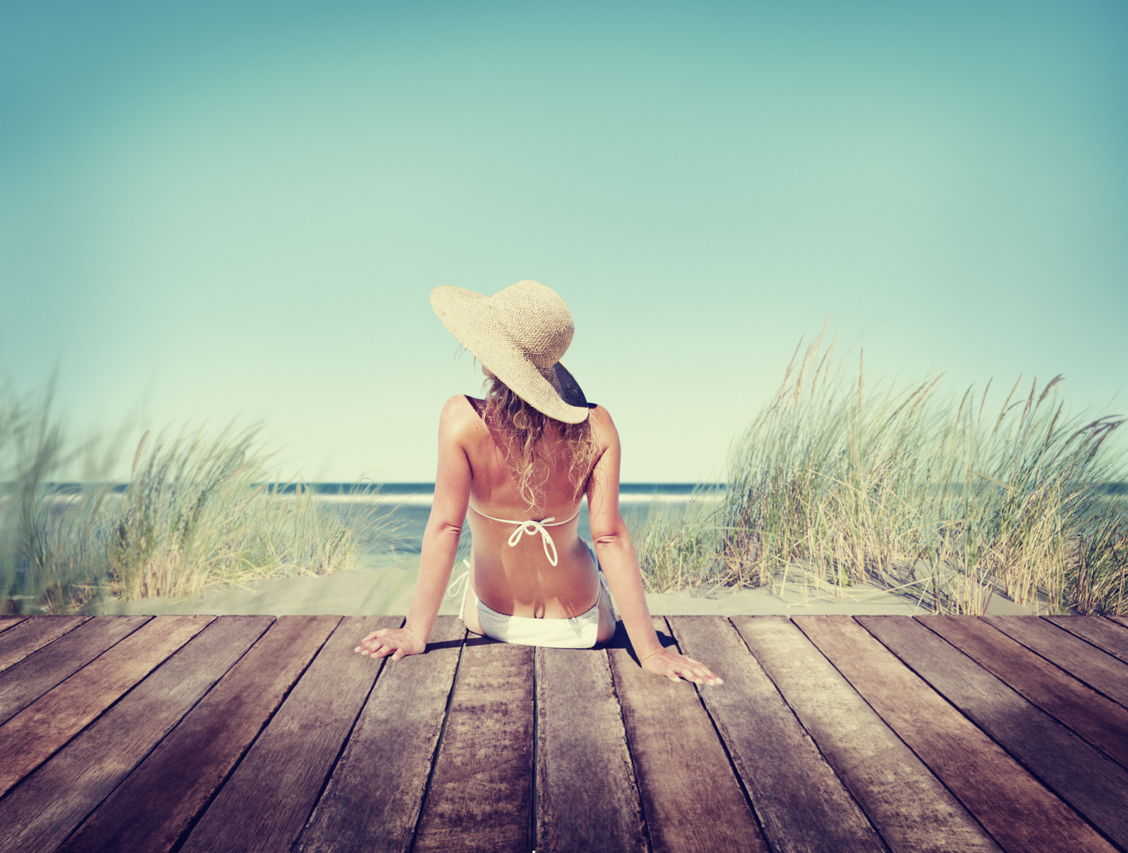 Woman Wearing Bikini in a Summer Vacation