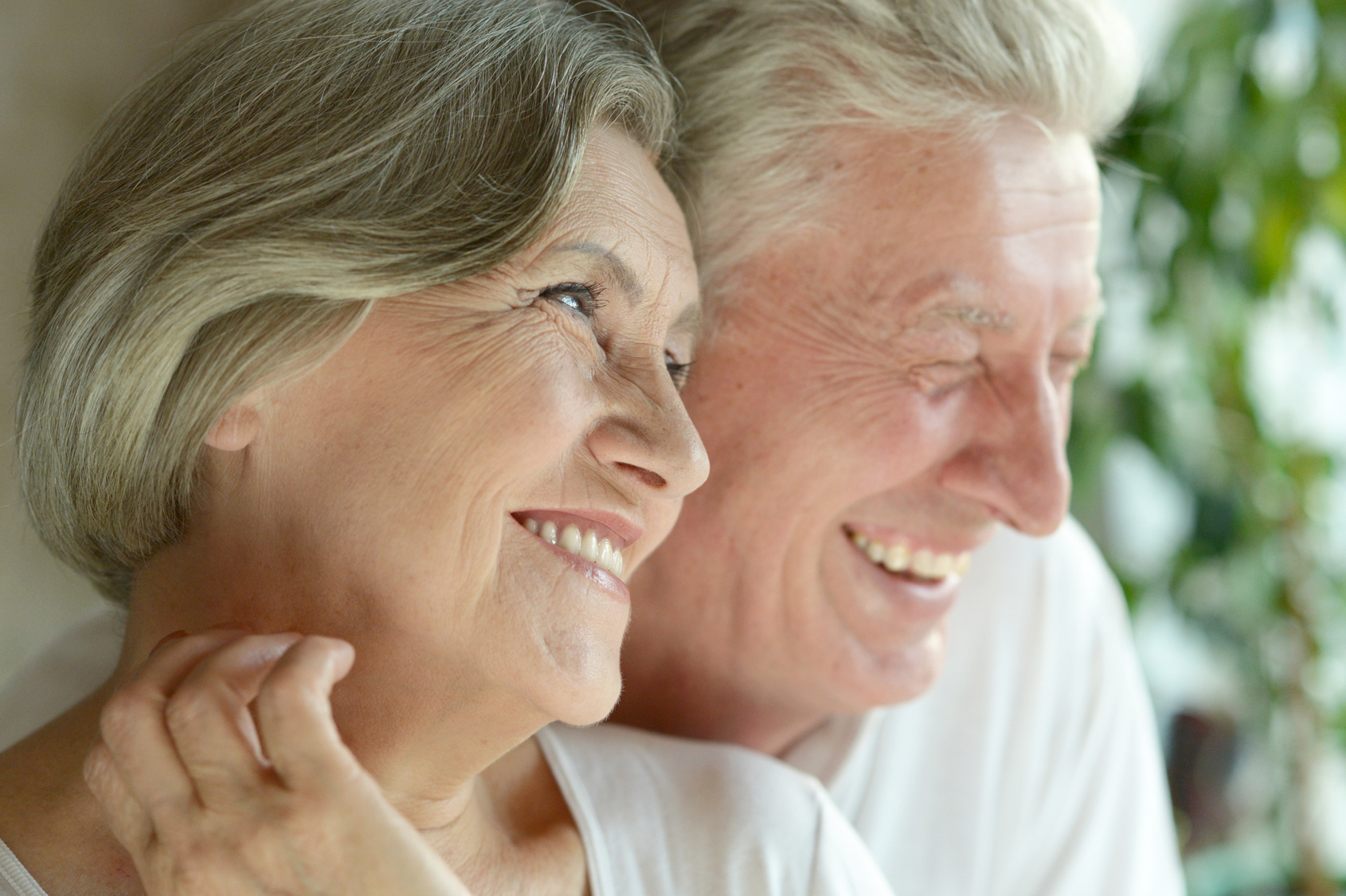 Portrait of a happy senior couple