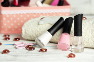 French manicure set with strengthener,white tip polish,