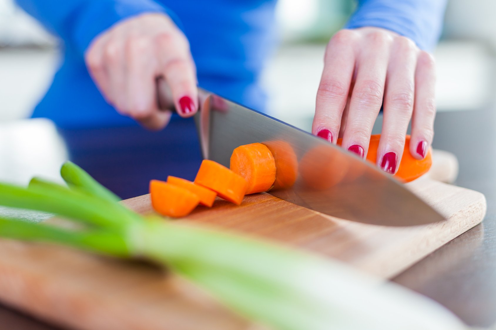 Chopping Vegetables in the Kitchen