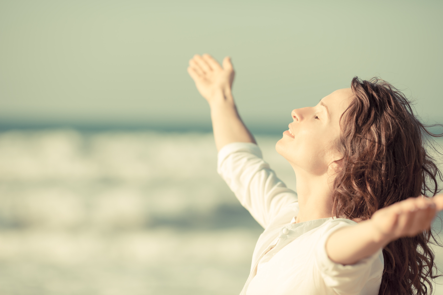 Beautiful woman enjoying life