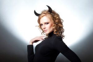 The beautiful young girl a devil