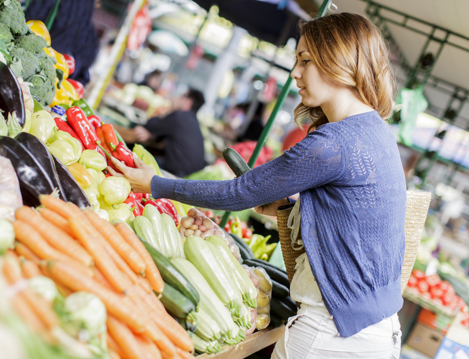 Young woman at the market