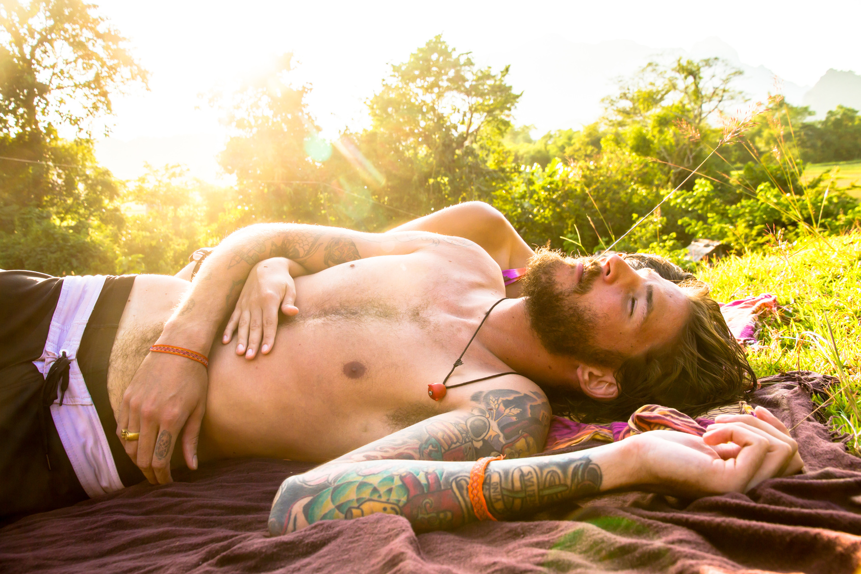 relaxed couple
