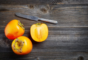 fresh ripe persimmons