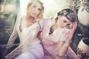 Cute young women posing