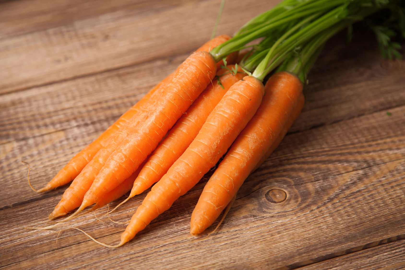 Carrot on a wooden table