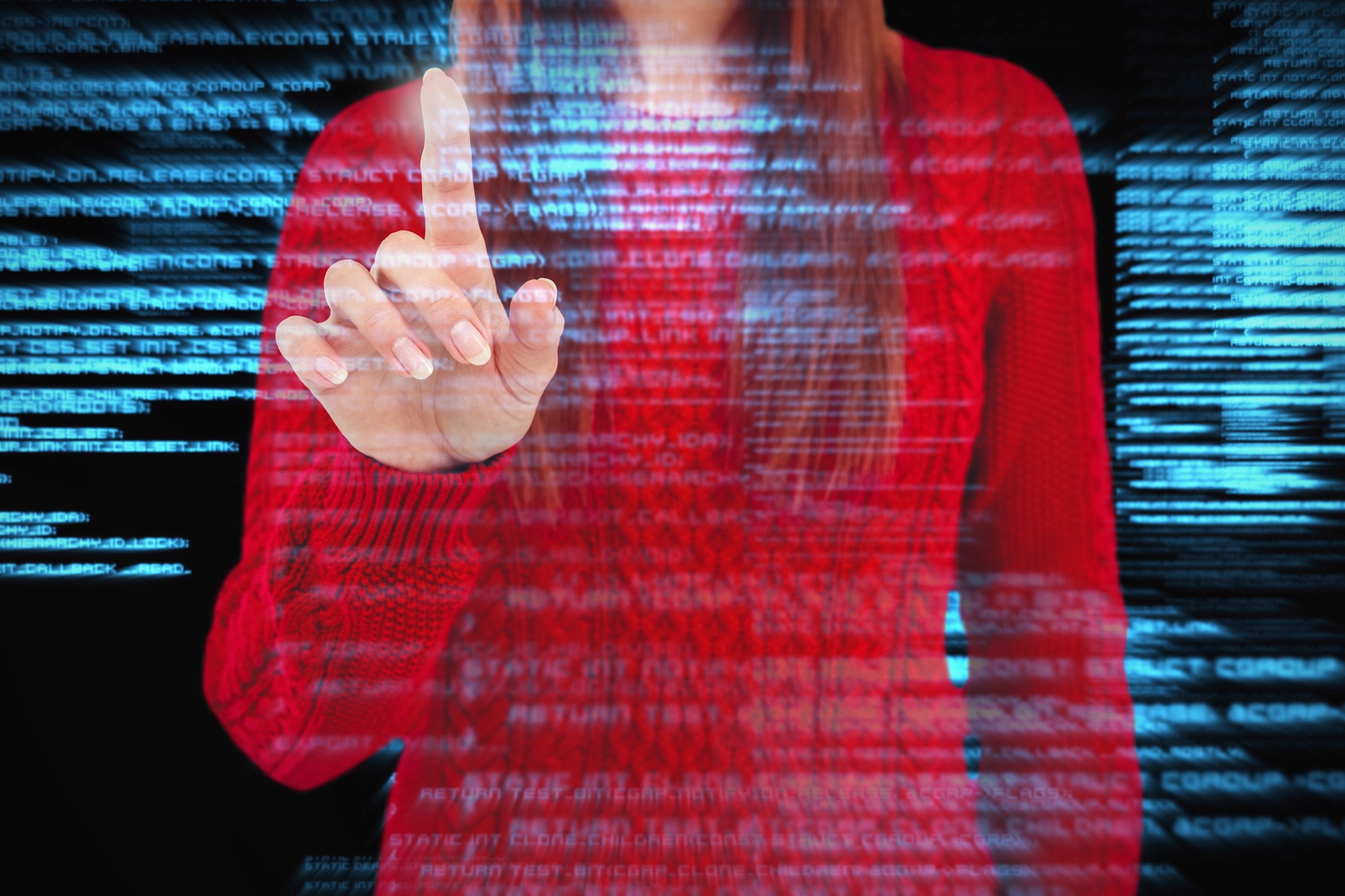 Composite image of mid section of a hipster woman
