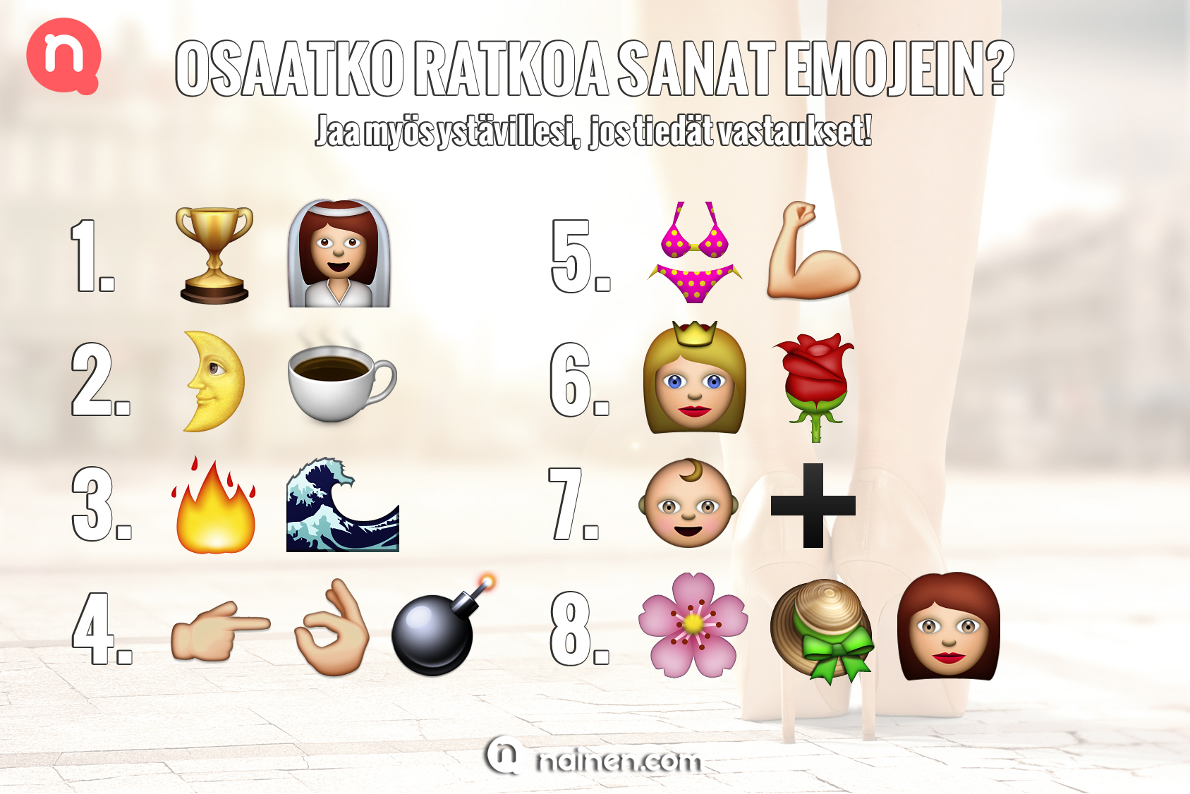 nainen emojivisa