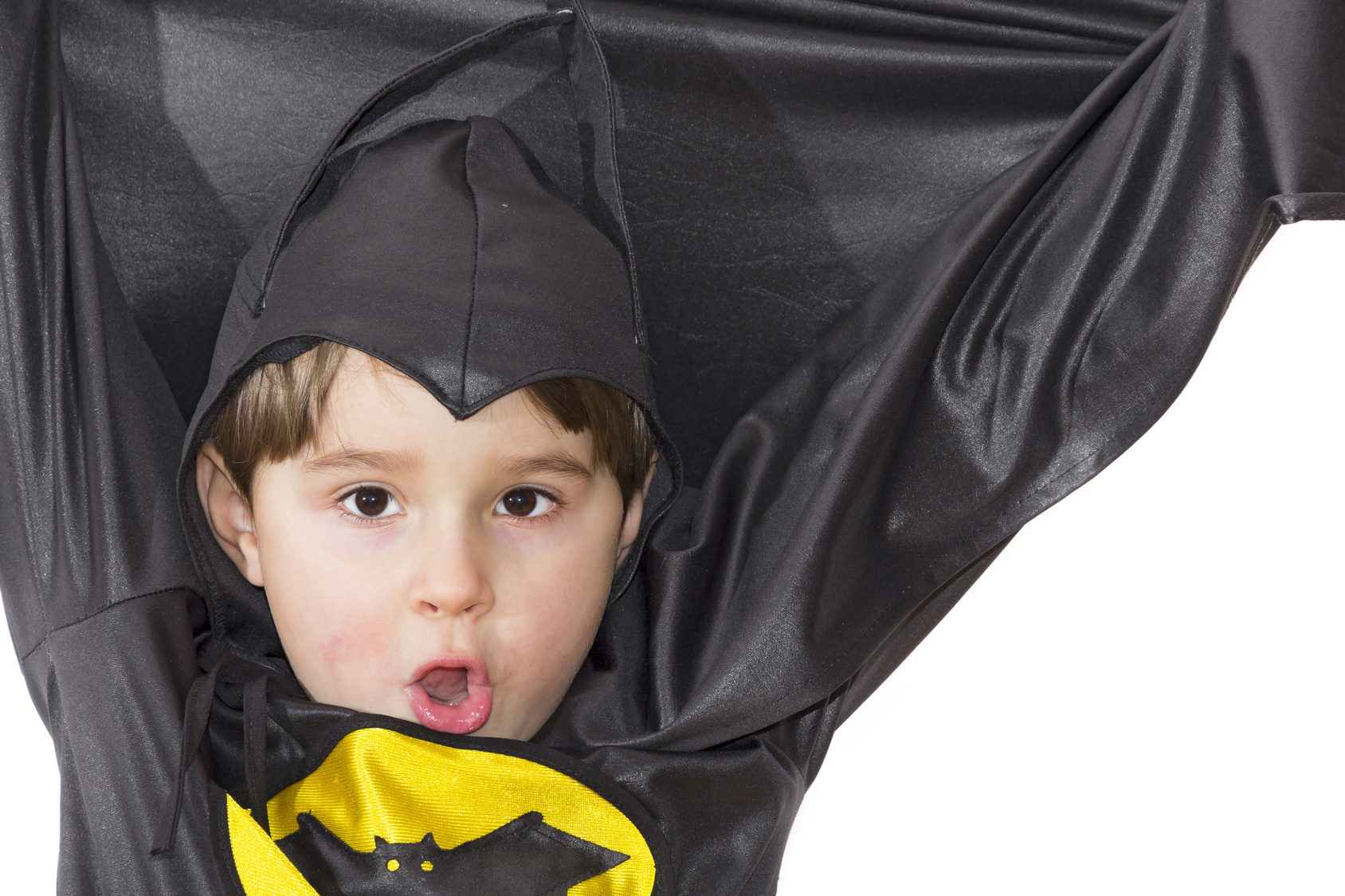 Boy with carnival costume. Little hero – batman