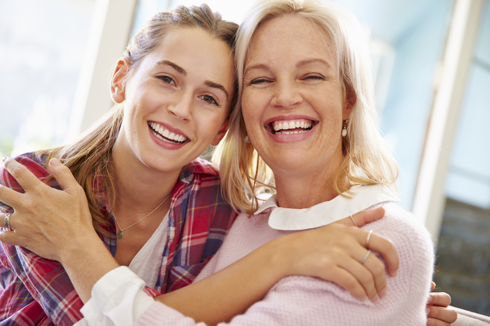 Portrait Of Mature Mother With Adult Daughter At Home