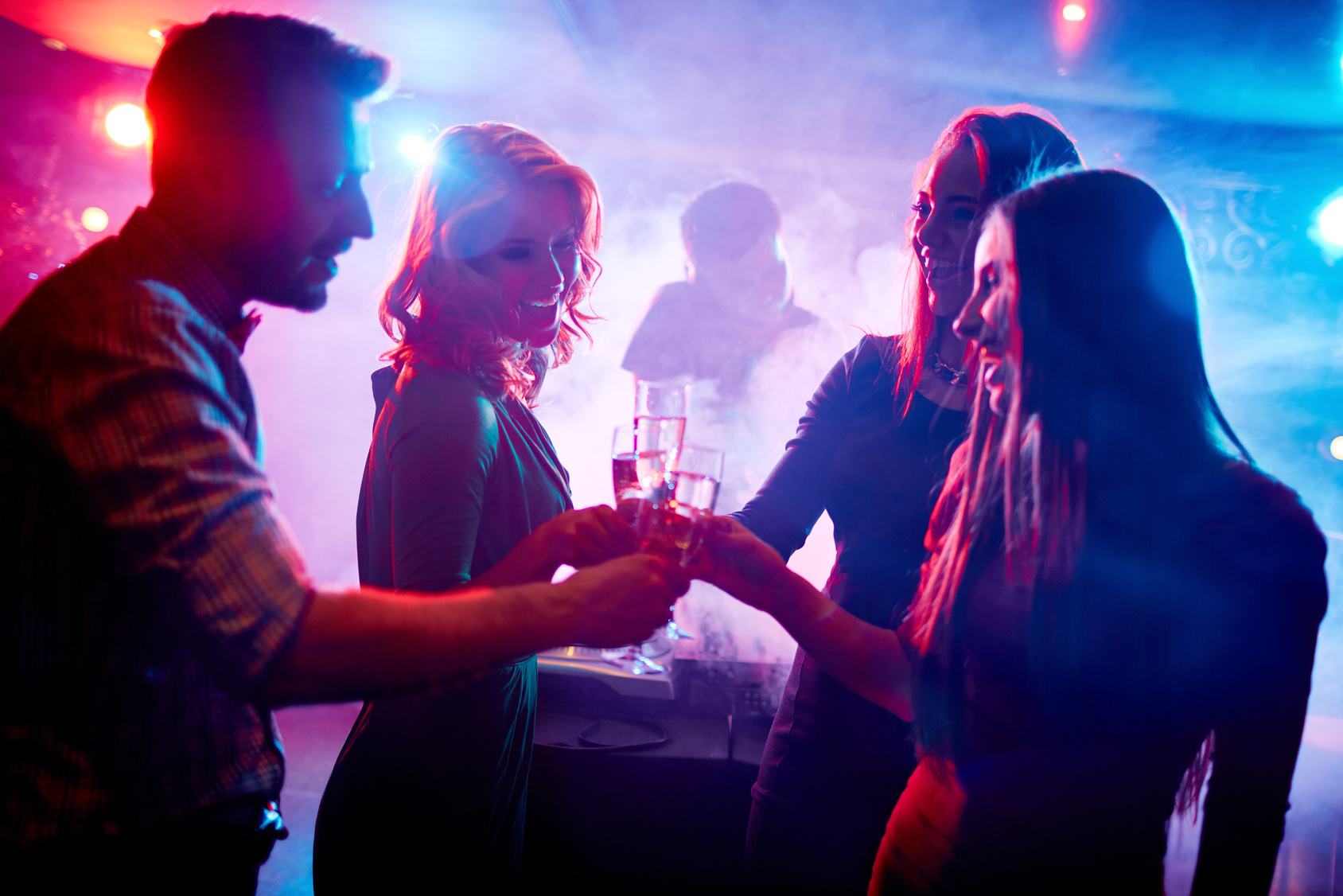 Toasting at party