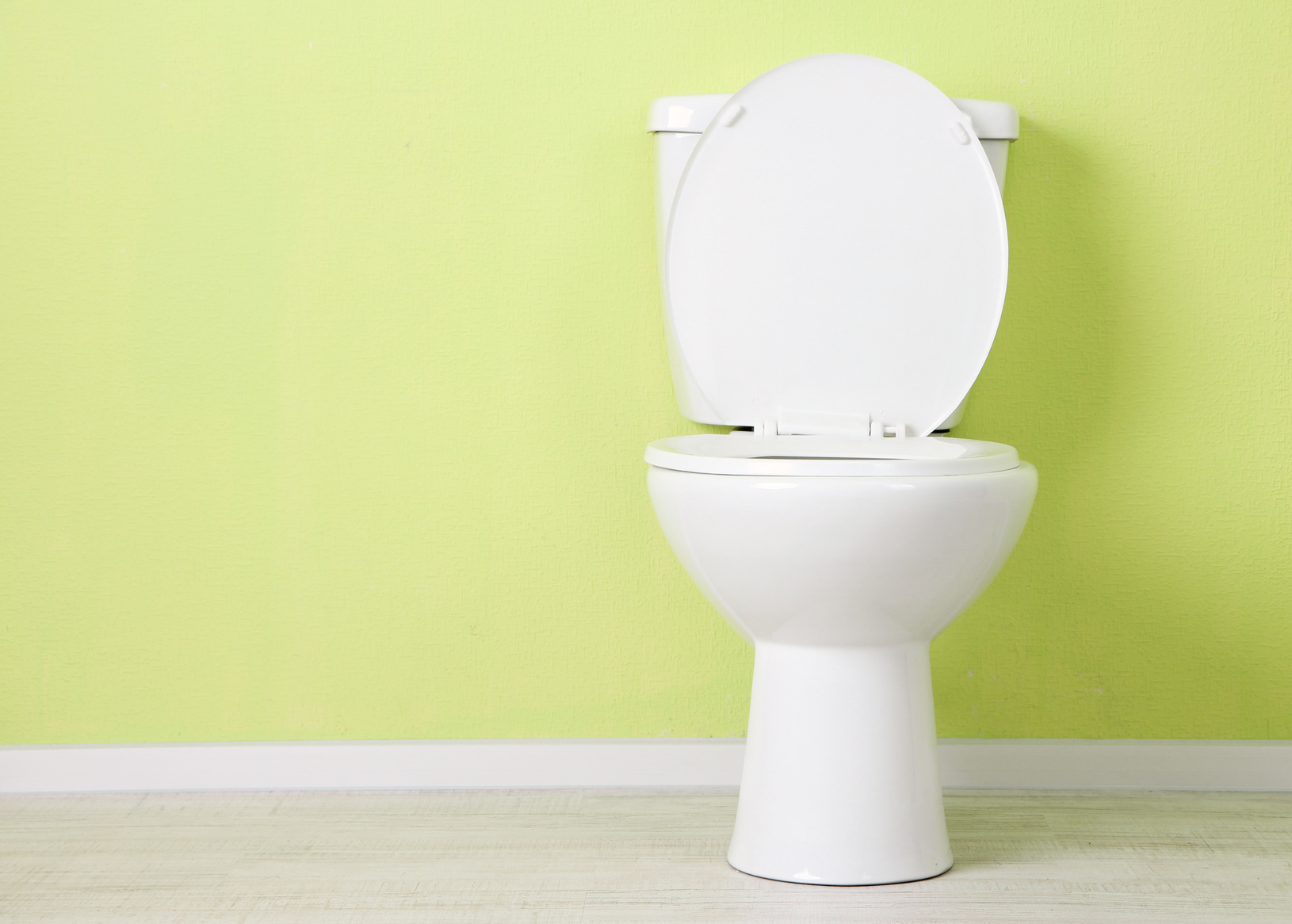 White toilet bowl in a bathroom