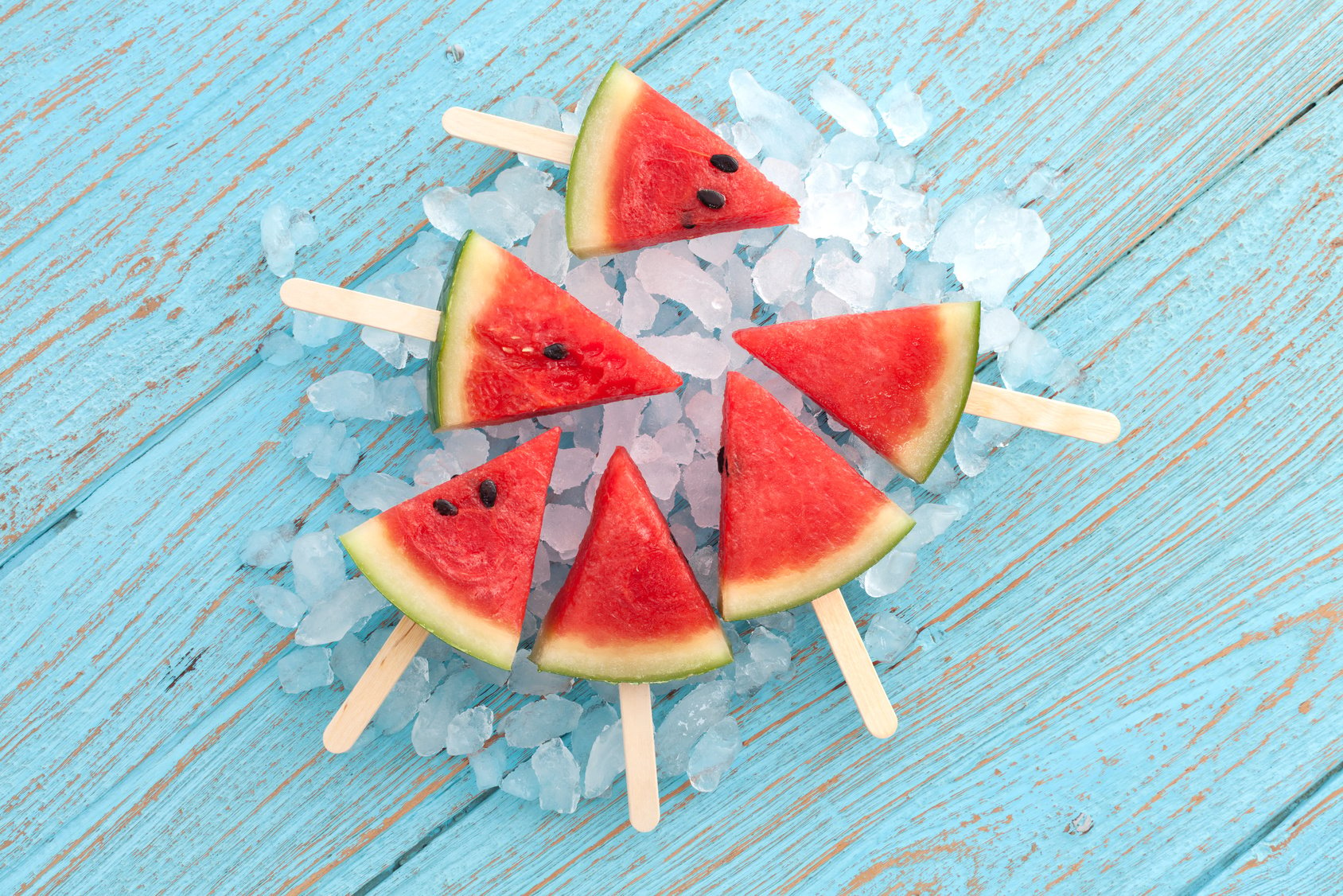 watermelon popsicle yummy fresh summer fruit dessert wood teak