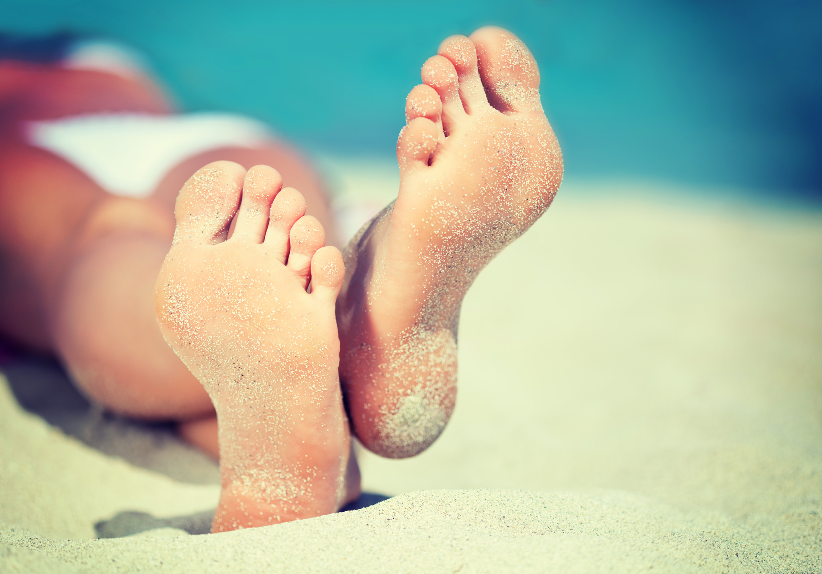 Feet on the beach