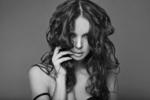 Beauty portrait of young swag sexy woman