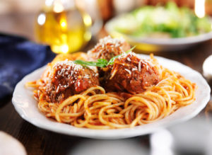 spaghetti and meatballs dinner