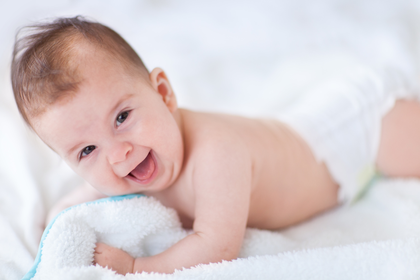 Close up portrait of cute baby