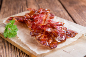 Portion of fried Bacon