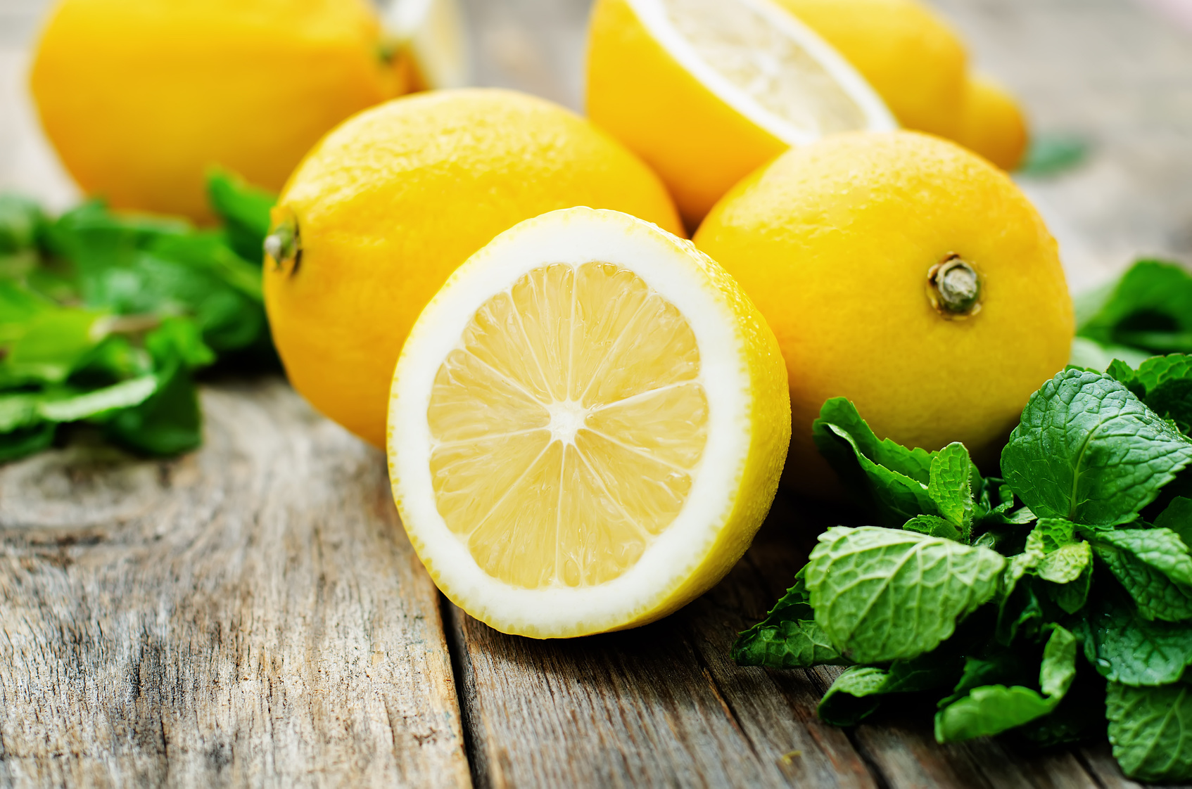 lemons and mint