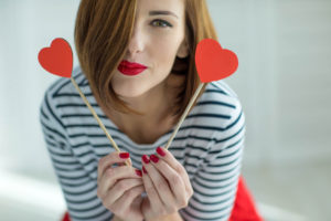 Woman on Valentine’s Day