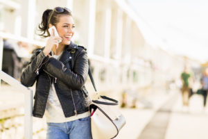 Young woman with mobile phone