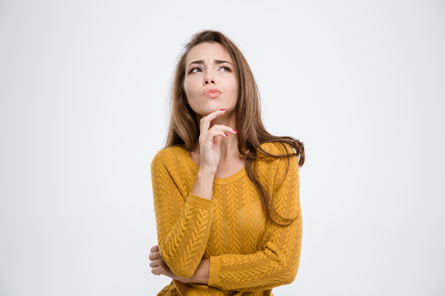 Portrait of a pensive woman