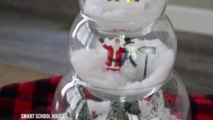 Lumiukko sisätiloihin – näin teet söpön joulukoristeen pyöreistä lasimaljoista